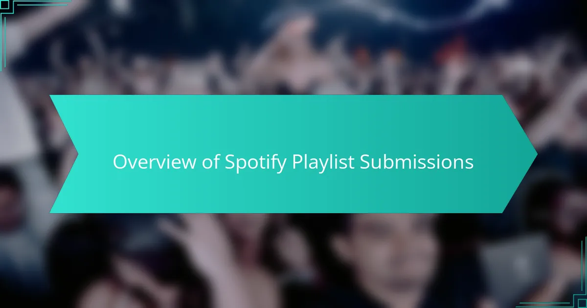 Overview of Spotify Playlist Submissions