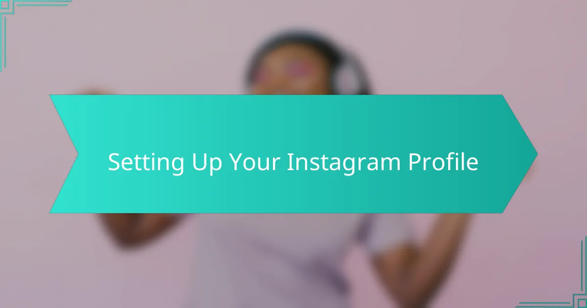 Setting Up Your Instagram Profile