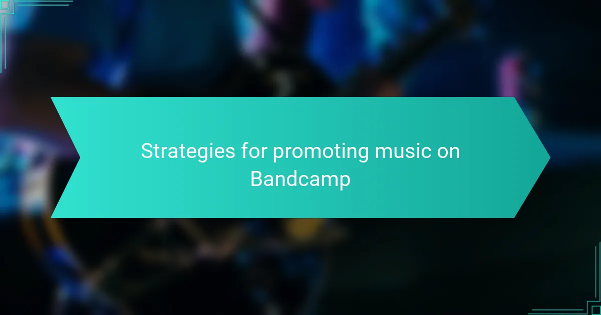 Strategies for promoting music on Bandcamp