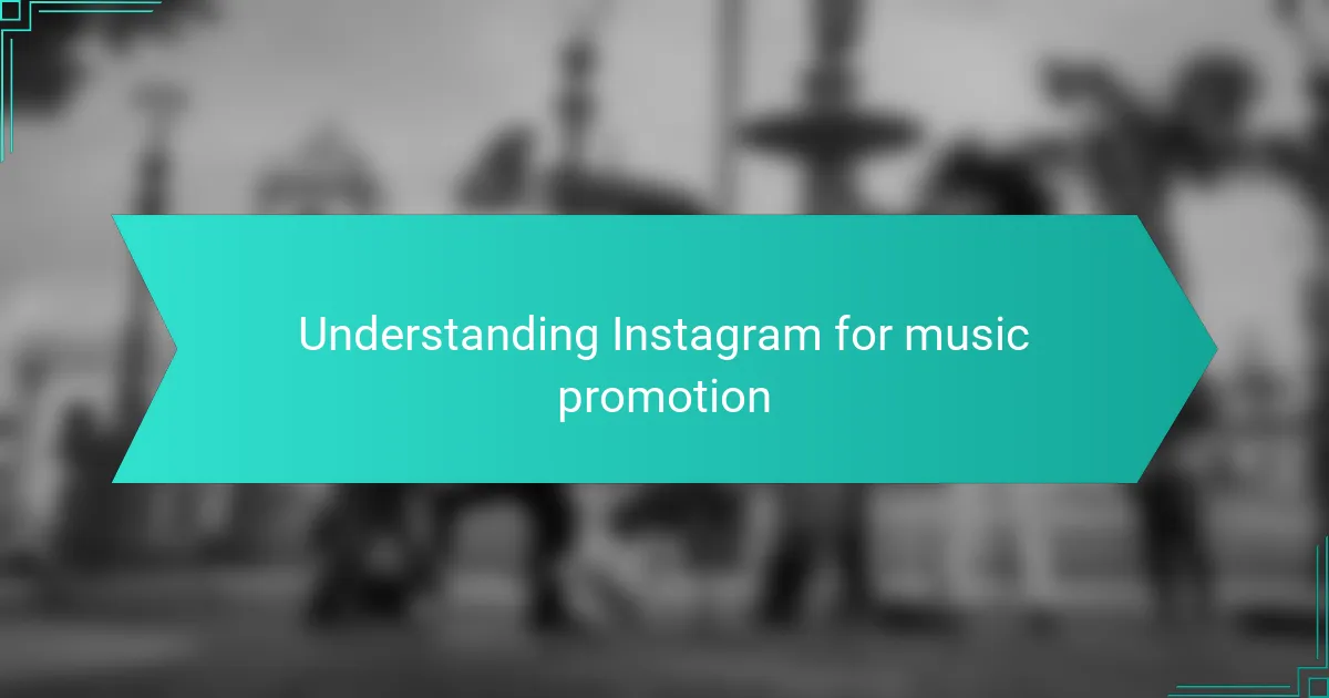 Understanding Instagram for music promotion